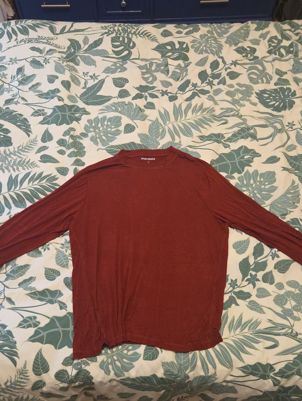 Mandala Underscrub Base Layer - Men's Long-Sleeve, Red/Rust color, Size XL